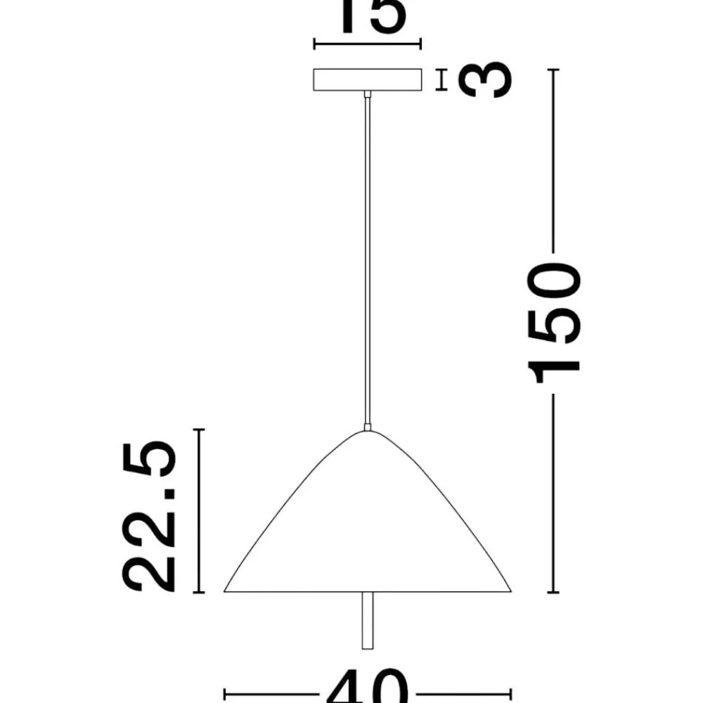 Lampadari Cucina-Selezionato da Mazzolaluce Lampadario cono bianco led 17w 3000k per tavolo cucina moderna