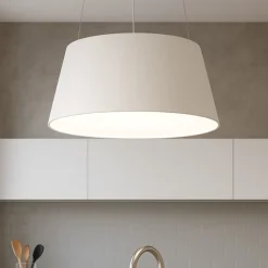 Lampadari Cucina-Selezionato da Mazzolaluce Lampadario cono bianco led 33w 3000k per tavolo da pranzo