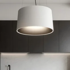 Lampadari Cucina-Selezionato da Mazzolaluce Lampadario cono bianco nero led 24w 3000k per cucina moderna