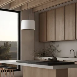 Lampadari Cucina-Selezionato da Mazzolaluce Lampadario cono bianco nero led 24w 3000k per cucina moderna