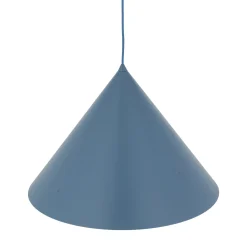 Lampadari Cucina-Selezionato da Mazzolaluce Lampadario cono 50 cm blu a sospensione di metallo per cucina moderna
