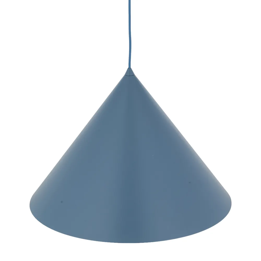 Lampadari Cucina-Selezionato da Mazzolaluce Lampadario cono 50 cm blu a sospensione di metallo per cucina moderna