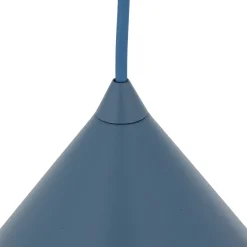 Lampadari Cucina-Selezionato da Mazzolaluce Lampadario cono 50 cm blu a sospensione di metallo per cucina moderna