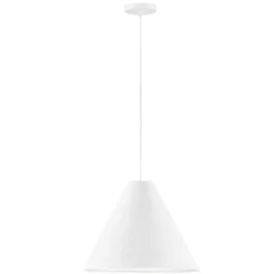 Lampadari Moderni-Selezionato da Mazzolaluce Lampadario cono 45cm di cartapesta bianco