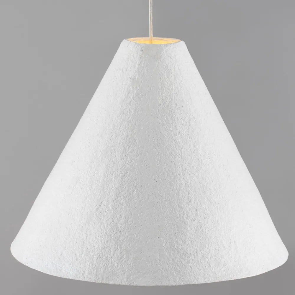 Lampadari Moderni-Selezionato da Mazzolaluce Lampadario cono 45cm di cartapesta bianco