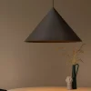 Lampadari Cucina-Selezionato da Mazzolaluce Lampadario cono 60cm di metallo grigio per cucina moderna
