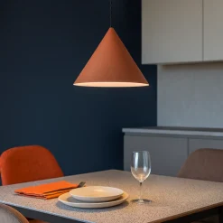 Lampadari Cucina-Perenz Illuminazione Lampadario cono 40cm terracotta perenz iconic per cucina