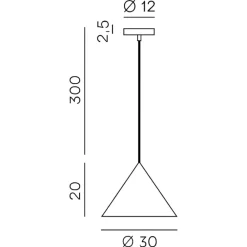 Lampadari Cucina-Perenz Illuminazione Lampadario cono 30cm terracotta per cucina perenz iconic