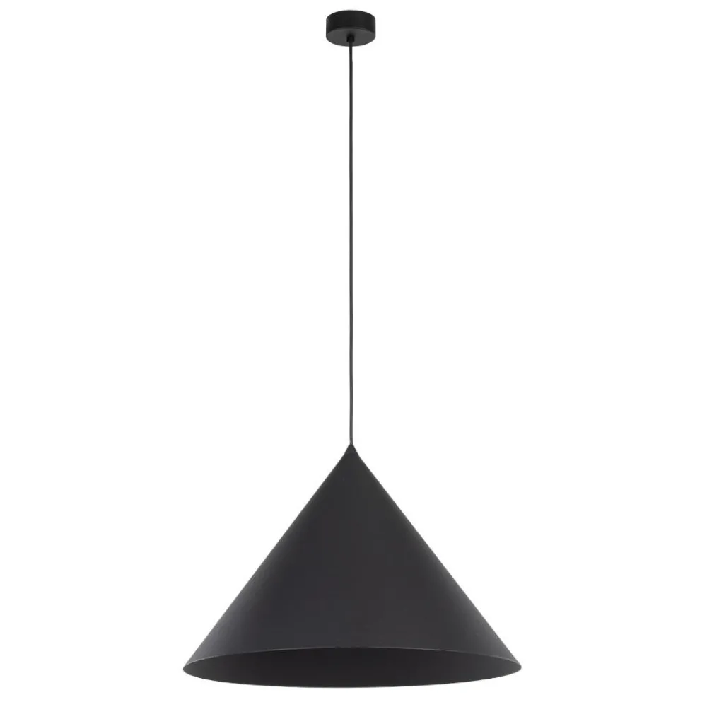 Lampadari Cucina-Selezionato da Mazzolaluce Lampadario cono di metallo nero 50 cm per cucina