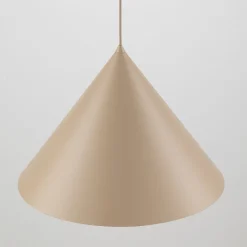 Lampadari Cucina-Selezionato da Mazzolaluce Lampadario cono di metallo sabbia 50 cm per cucina