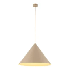 Lampadari Cucina-Selezionato da Mazzolaluce Lampadario cono di metallo sabbia 50 cm per cucina