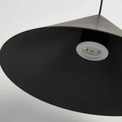 Lampade A Sospensione-Selezionato da Mazzolaluce Lampadario cono led dimmerabile nero a sospensione