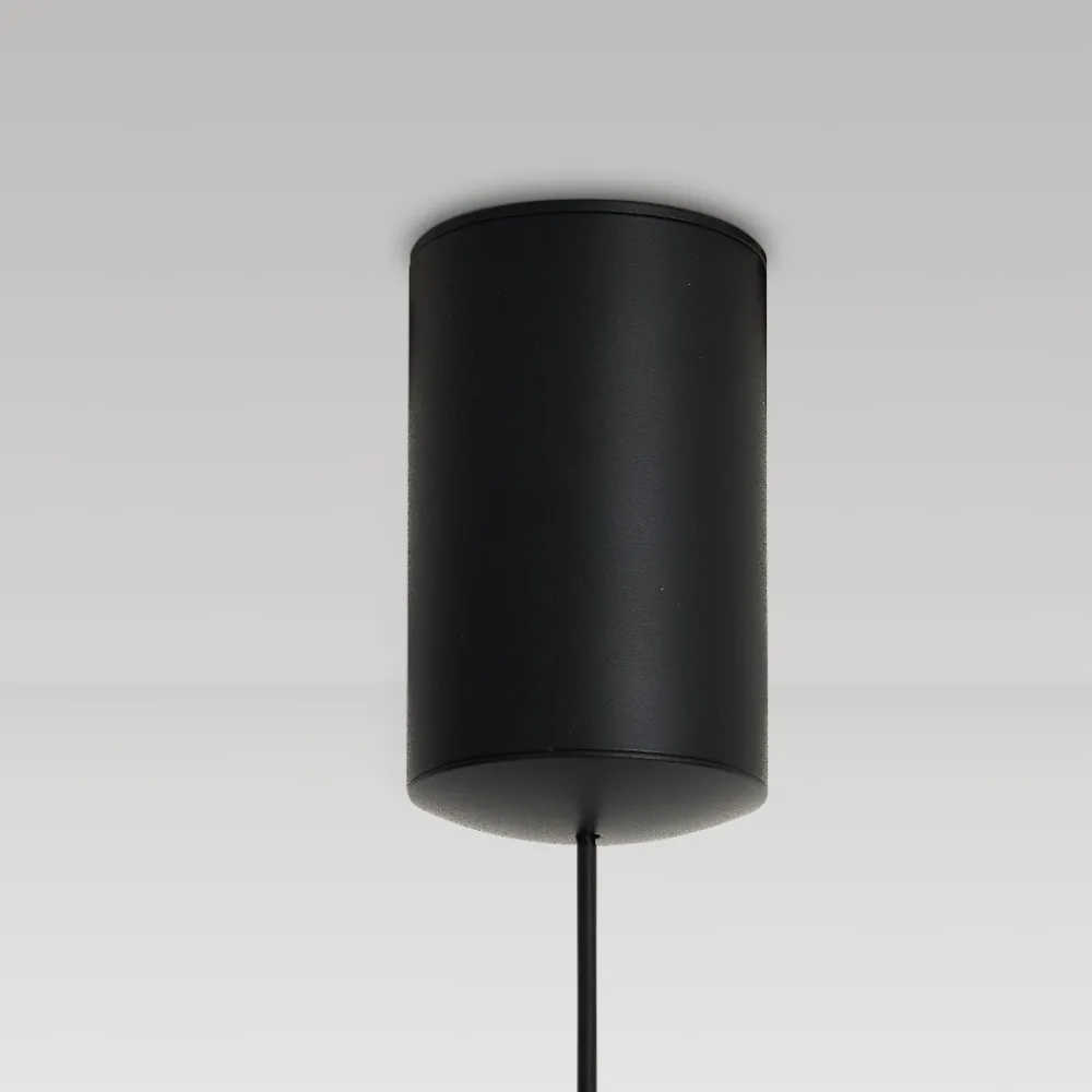 Lampade A Sospensione-Selezionato da Mazzolaluce Lampadario cono led dimmerabile nero a sospensione