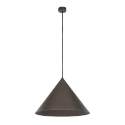 Lampadari Cucina-Selezionato da Mazzolaluce Lampadario cono marrone 50 cm per tavolo sala da pranzo