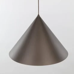 Lampadari Cucina-Selezionato da Mazzolaluce Lampadario cono marrone 50 cm per tavolo sala da pranzo