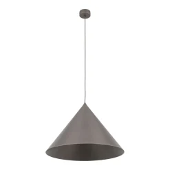 Lampadari Cucina-Selezionato da Mazzolaluce Lampadario cono marrone 50 cm sospensione in metallo per cucina