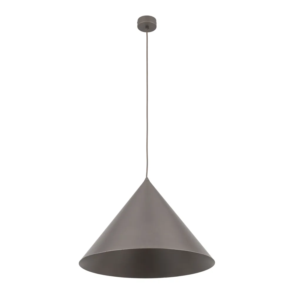 Lampadari Cucina-Selezionato da Mazzolaluce Lampadario cono marrone 50 cm sospensione in metallo per cucina