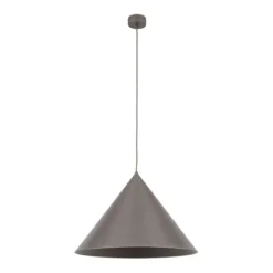 Lampadari Cucina-Selezionato da Mazzolaluce Lampadario cono marrone 50 cm sospensione in metallo per cucina
