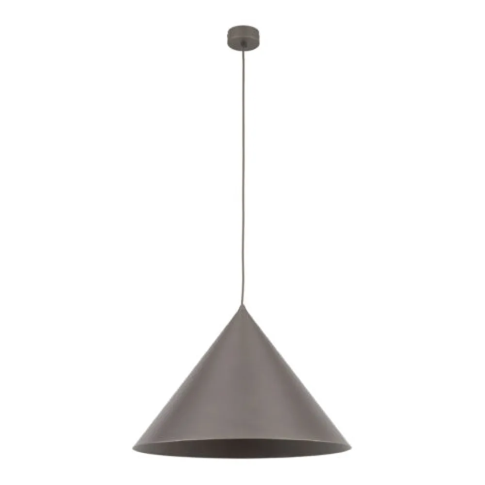 Lampadari Cucina-Selezionato da Mazzolaluce Lampadario cono marrone 50 cm sospensione in metallo per cucina