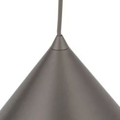 Lampadari Cucina-Selezionato da Mazzolaluce Lampadario cono marrone 50 cm sospensione in metallo per cucina