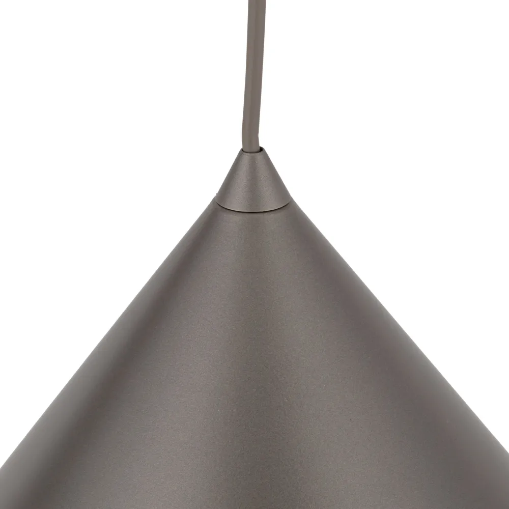 Lampadari Cucina-Selezionato da Mazzolaluce Lampadario cono marrone 50 cm sospensione in metallo per cucina