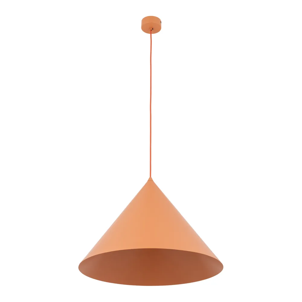 Lampadari Cucina-Selezionato da Mazzolaluce Lampadario cono per cucina 50 cm arancione in metallo