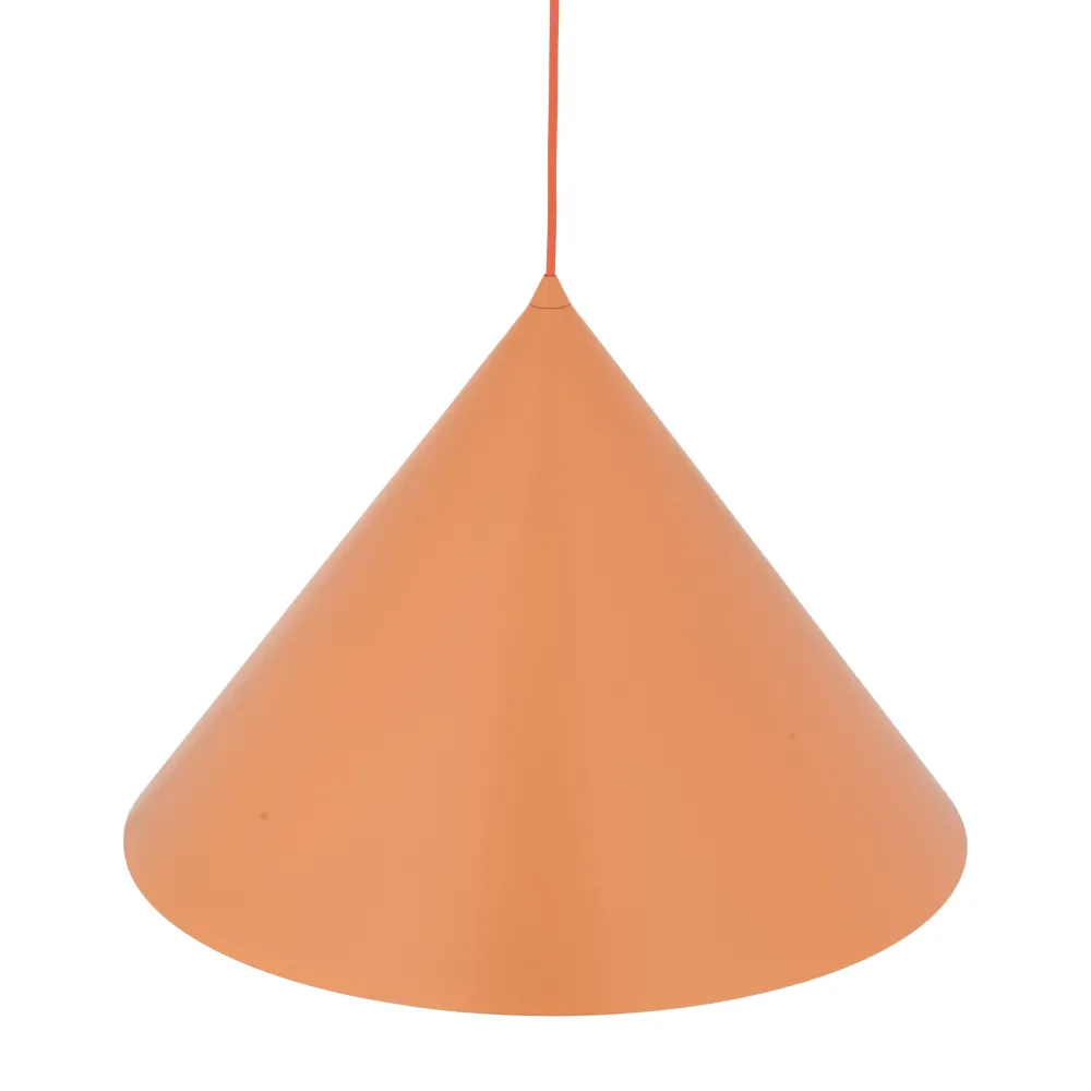 Lampadari Cucina-Selezionato da Mazzolaluce Lampadario cono per cucina 50 cm arancione in metallo