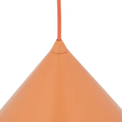 Lampadari Cucina-Selezionato da Mazzolaluce Lampadario cono per cucina 50 cm arancione in metallo