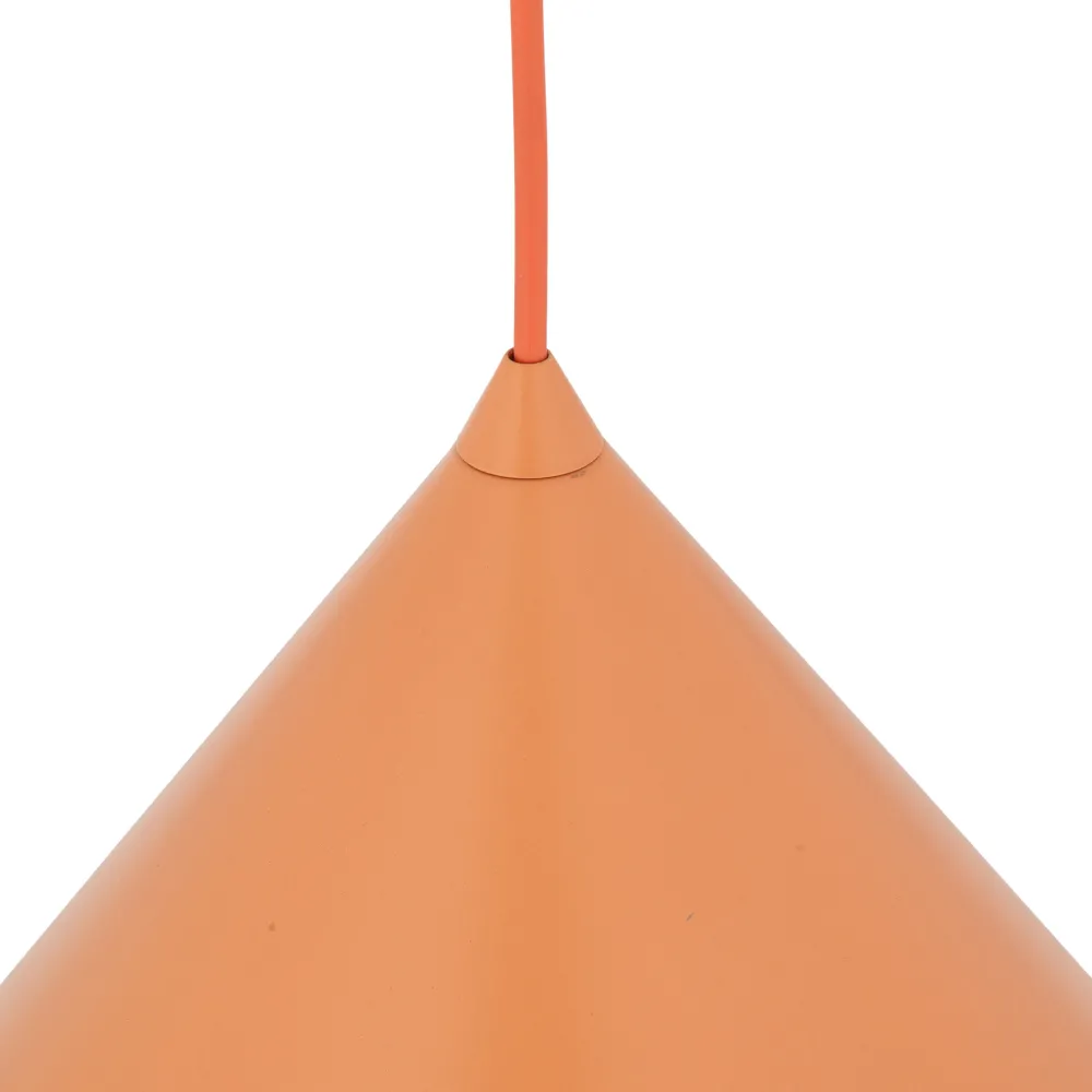 Lampadari Cucina-Selezionato da Mazzolaluce Lampadario cono per cucina 50 cm arancione in metallo