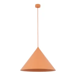 Lampadari Cucina-Selezionato da Mazzolaluce Lampadario cono per cucina 50 cm arancione in metallo