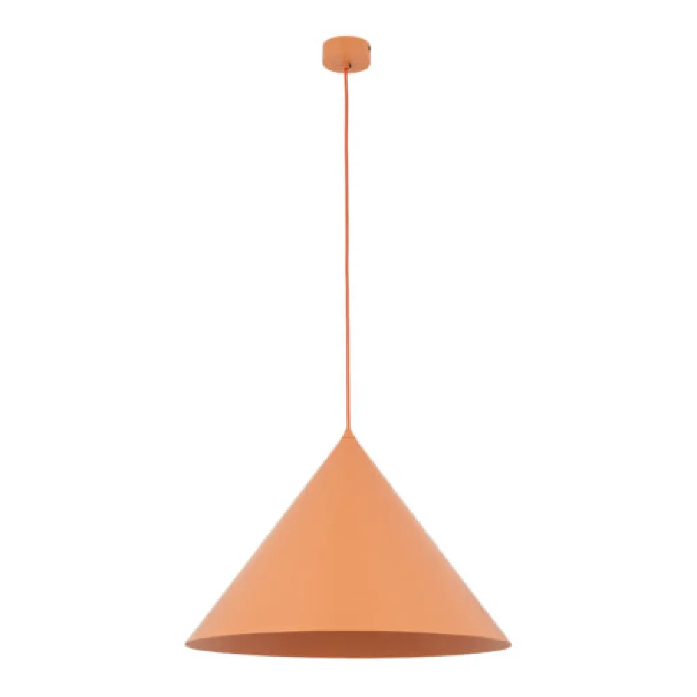 Lampadari Cucina-Selezionato da Mazzolaluce Lampadario cono per cucina 50 cm arancione in metallo