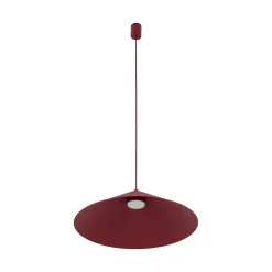 Lampadari Cucina-Selezionato da Mazzolaluce Lampadario cono rosso a sospensione 50 cm per tavolo da cucina moderna