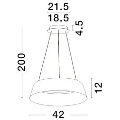 Lampadari Cucina-Selezionato da Mazzolaluce Lampadario cono rovesciato bianco oro led dimmerabile per cucina