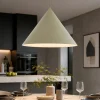Lampadari Cucina-Selezionato da Mazzolaluce Lampadario cono verde 50 cm a sospensione di metallo per cucina moderna