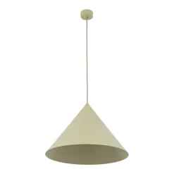 Lampadari Cucina-Selezionato da Mazzolaluce Lampadario cono verde 50 cm a sospensione di metallo per cucina moderna