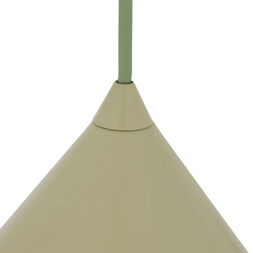 Lampadari Cucina-Selezionato da Mazzolaluce Lampadario cono verde 50 cm a sospensione di metallo per cucina moderna