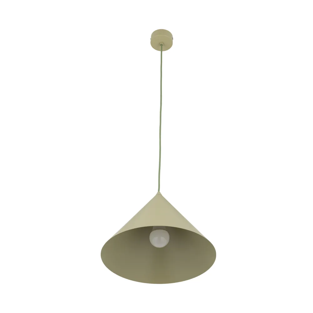 Lampade A Sospensione-Selezionato da Mazzolaluce Lampadario cono verde 33 cm di metallo per cucina