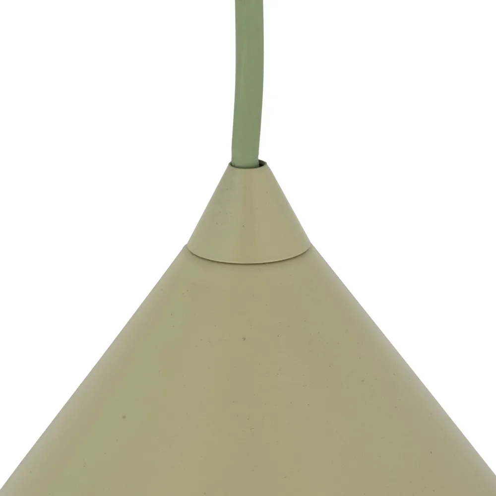 Lampade A Sospensione-Selezionato da Mazzolaluce Lampadario cono verde 33 cm di metallo per cucina