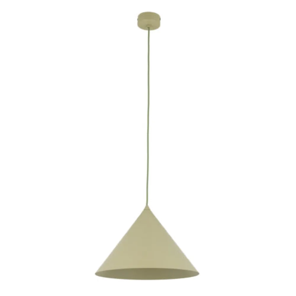 Lampade A Sospensione-Selezionato da Mazzolaluce Lampadario cono verde 33 cm di metallo per cucina