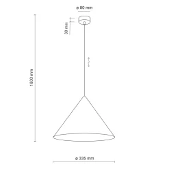 Lampade A Sospensione-Selezionato da Mazzolaluce Lampadario cono verde 33 cm di metallo per cucina