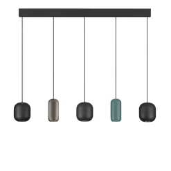 Lampadari Moderni-Selezionato da Mazzolaluce Lampadario con pendenti a sospensione multicolor per sala da pranzo