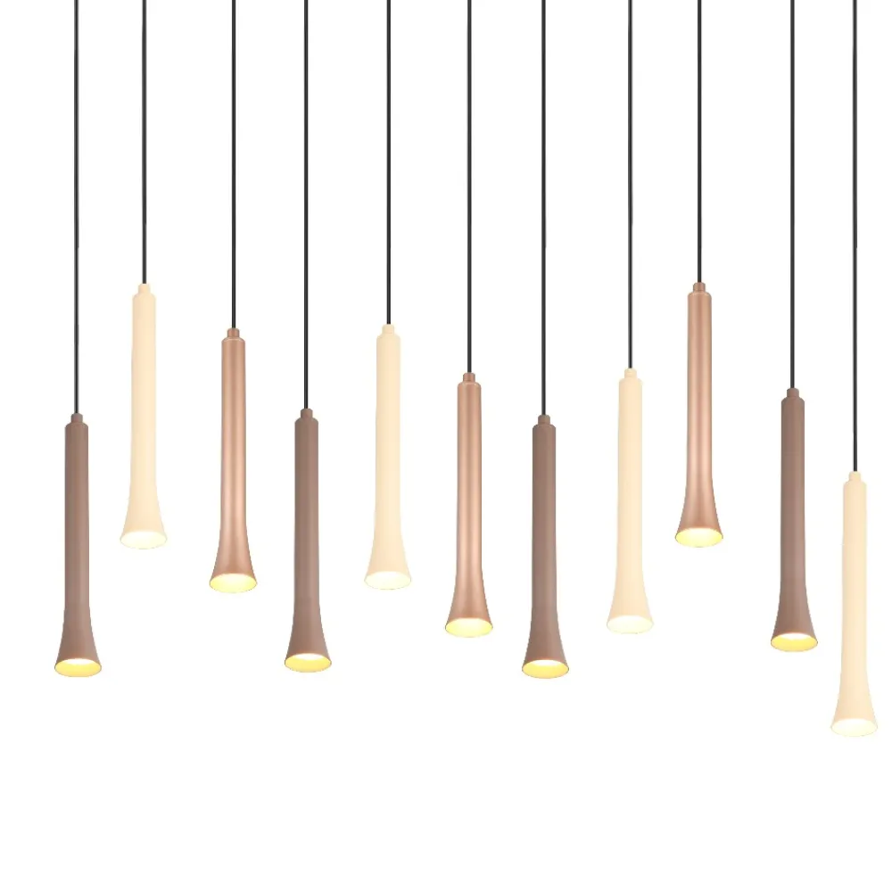 Lampadari Cucina-Selezionato da Mazzolaluce Lampadario con pendenti beige caffe moderno per tavolo da cucina