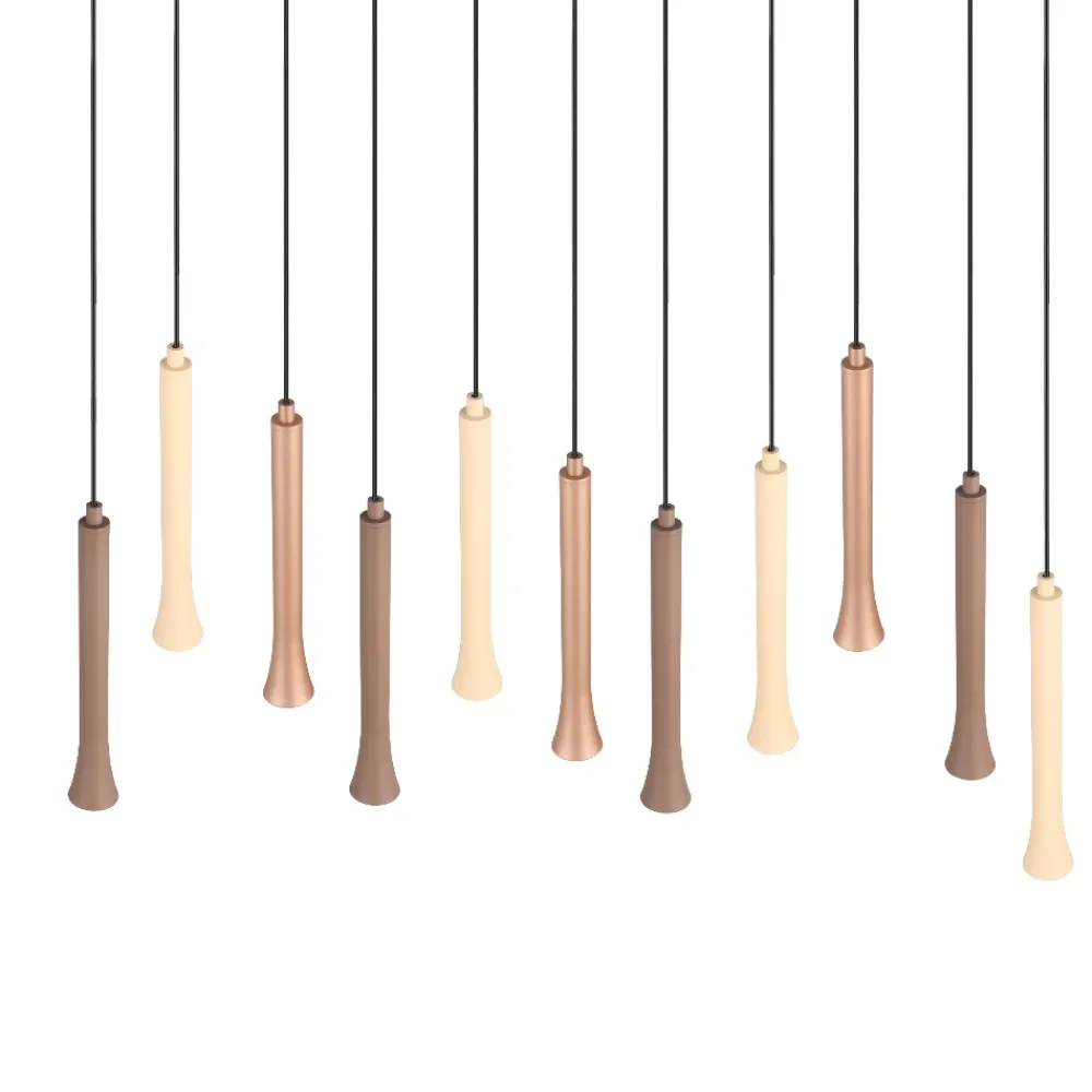 Lampadari Cucina-Selezionato da Mazzolaluce Lampadario con pendenti beige caffe moderno per tavolo da cucina