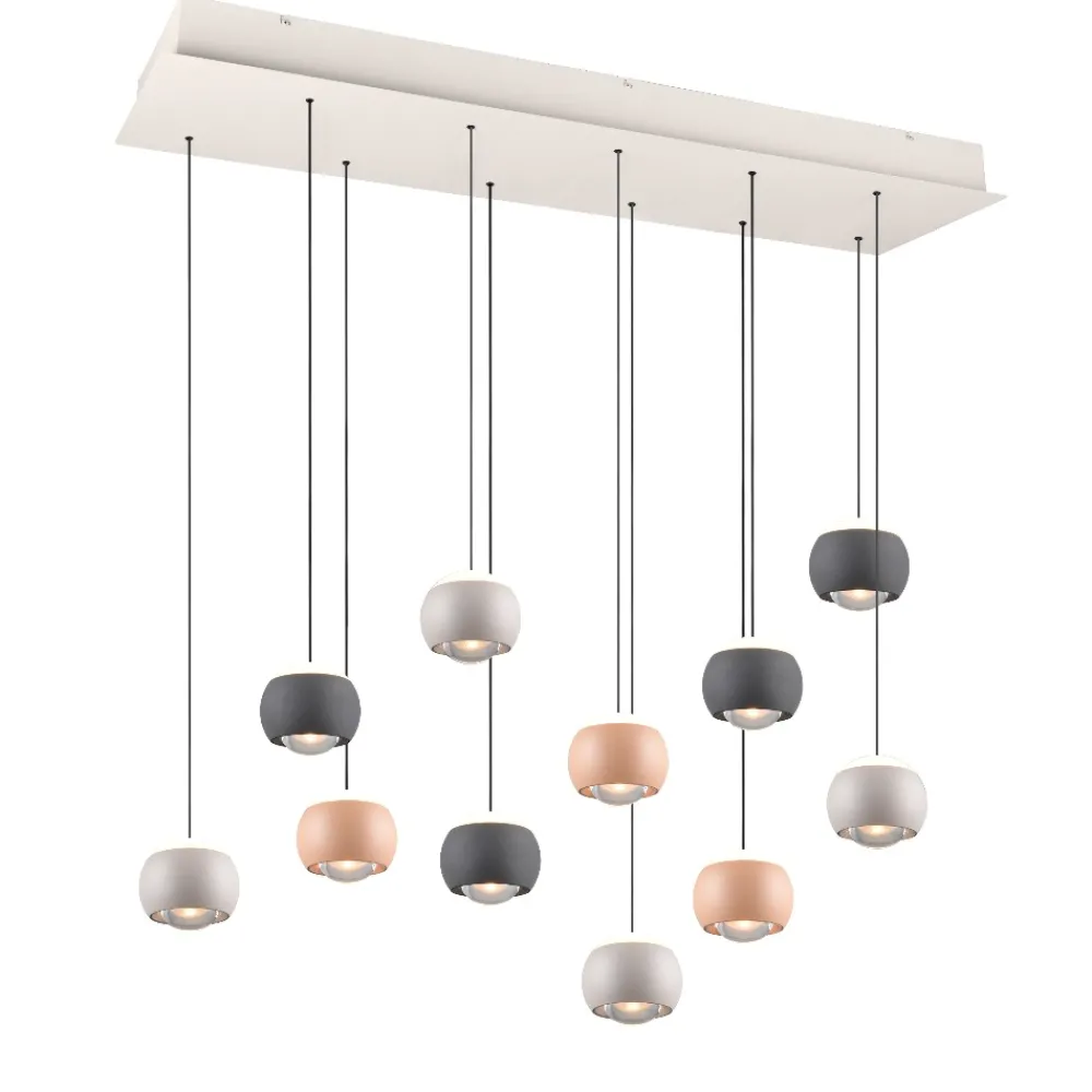 Lampadari Moderni-Selezionato da Mazzolaluce Lampadario con sfere pendenti multicolor soggiorno con telecomando