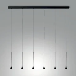 Lampadari Cucina-Fabas Luce Lampadario con sospensioni per tavolo sala da pranzo susa nero