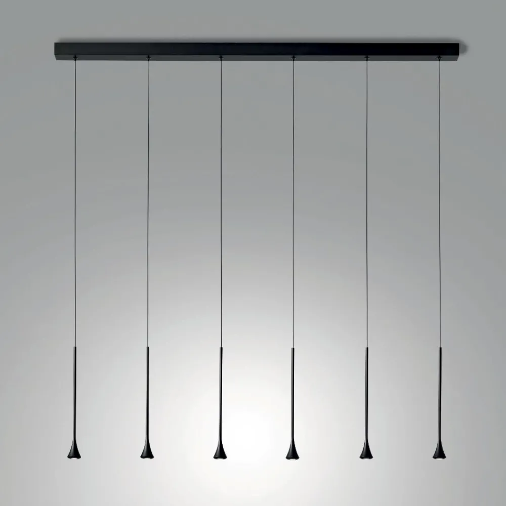 Lampadari Cucina-Fabas Luce Lampadario con sospensioni per tavolo sala da pranzo susa nero