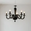 Lampadari Moderni-Ondaluce Lampadario contemporaneo lp ravel nero sei luci vetro