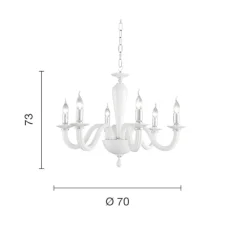 Lampadari Moderni-Ondaluce Lampadario contemporaneo lp ravel nero sei luci vetro