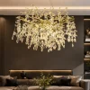 Lampadari Moderni-Selezionato da Mazzolaluce Lampadario contemporaneo oro pendenti vetro cristallo