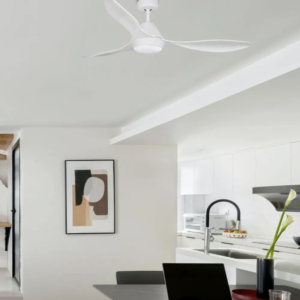 Ventilatori Da Soffitto-Selezionato da Mazzolaluce Lampadario con ventilatore a pale da soffitto bianco con luce 28mq